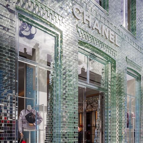 mvrdv glass brick chanel night|MVRDV replaces Chanel store's traditional facade with glass .